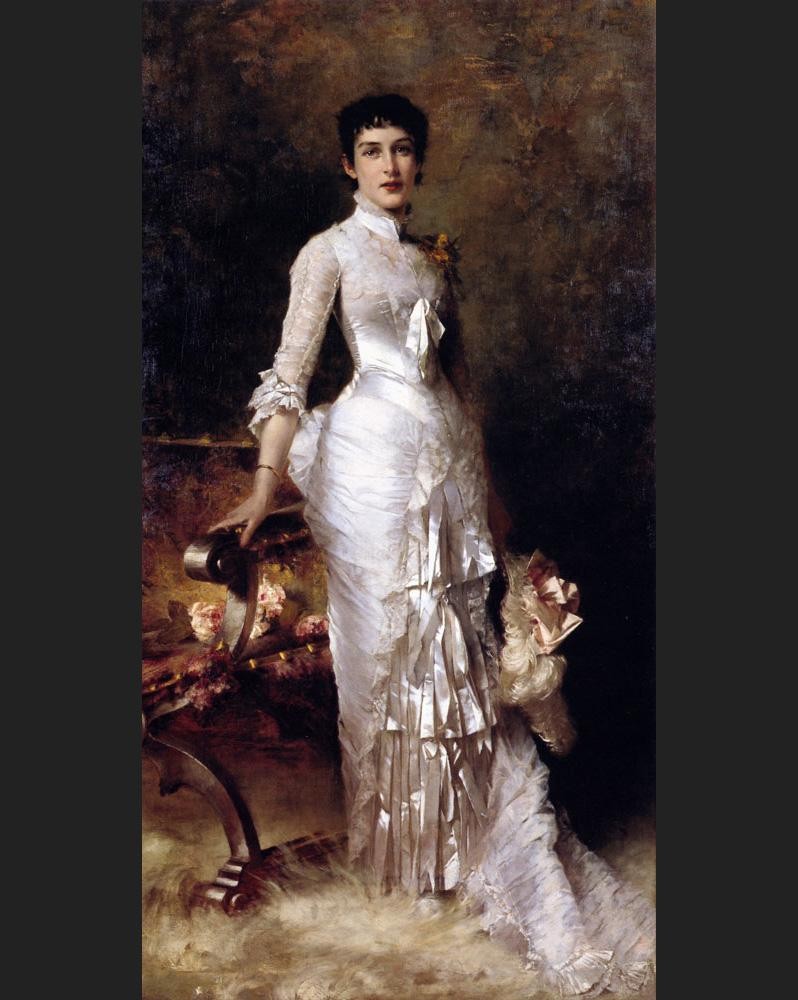 Julius LeBlanc Stewart Young Beauty In A White Dress